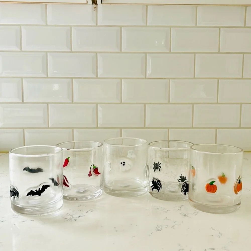 Crate&Barrel Chili Pepper Icon Double Old-Fashioned Glass